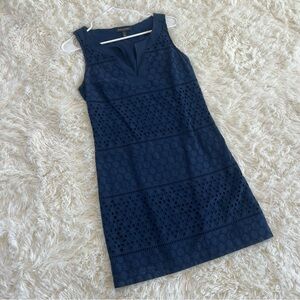 Banana Republic Navy Eyelet Dress